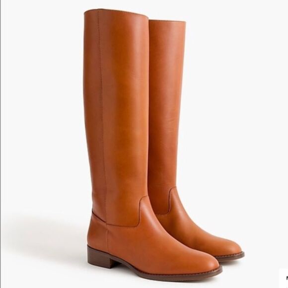 J. Crew Riding Boots leather brown size 7 brown casual western - Picture 1 of 8